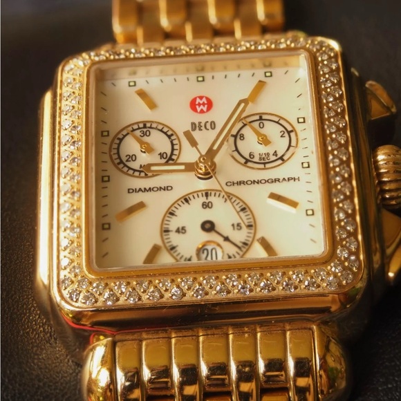 Sold! Stunning Michele Deco Diamonds Watch women MW06A01 - Picture 11 of 14